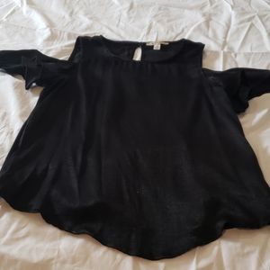 Black open shoulder blouse